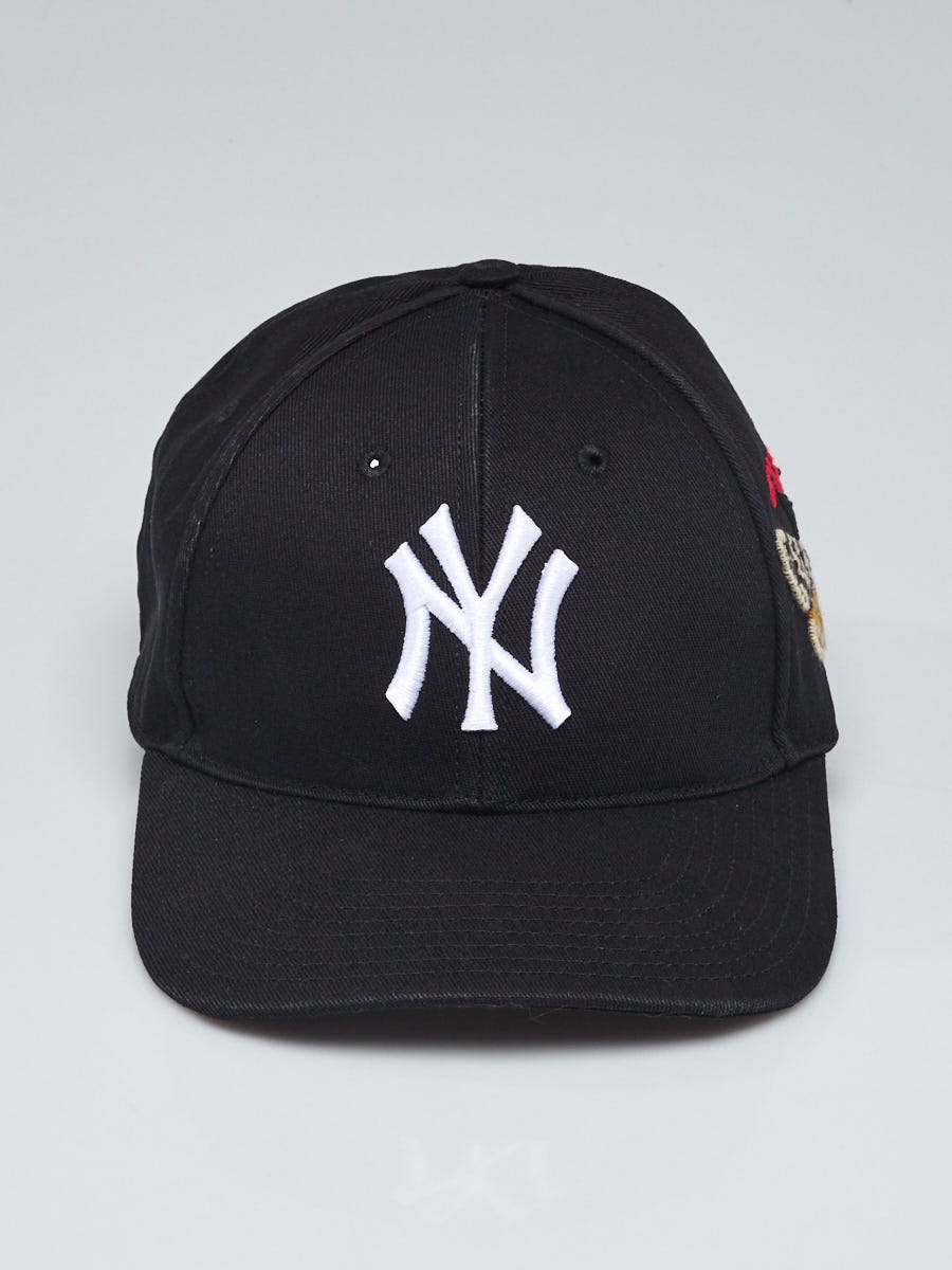 Gucci Black Cotton NY Yankees Baseball Hat Size 57-61 - Yoogi's Closet