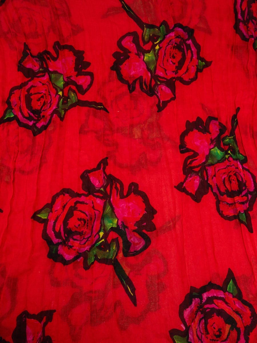 Louis Vuitton x Stephen Sprouse Pink Cashmere & Silk Graffiti Roses Sc