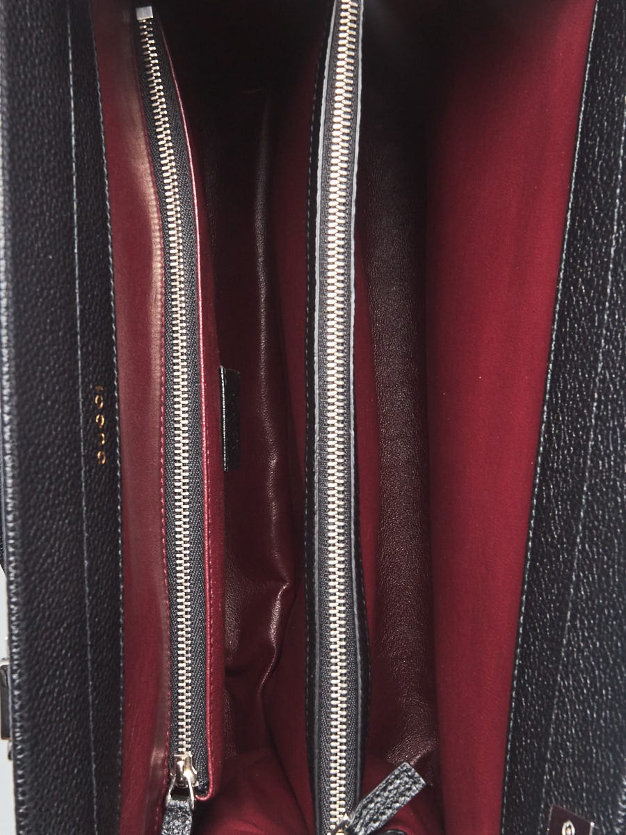 Gucci Black Grainy Leather Zumi Medium Tote Bag | Yoogi's Closet