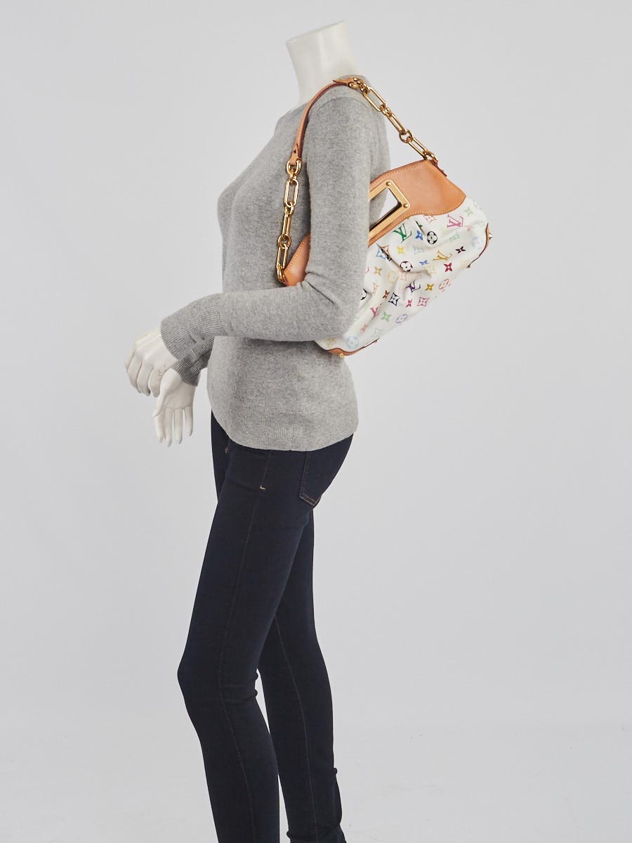 LOUIS VUITTON Multicolor Chain Judy PM Shoulder Bag White M40257