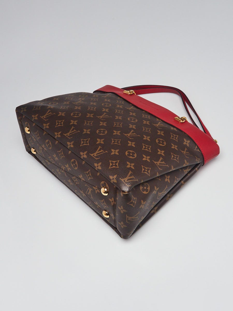 Louis Vuitton Pallas Shopper Chain Monogram Canvas Shoulder Bag Brown