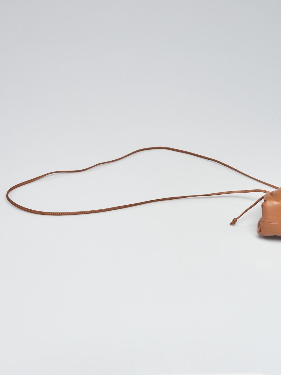 Bottega Veneta Teak Nappa Leather Mini Pouch Clutch Bag