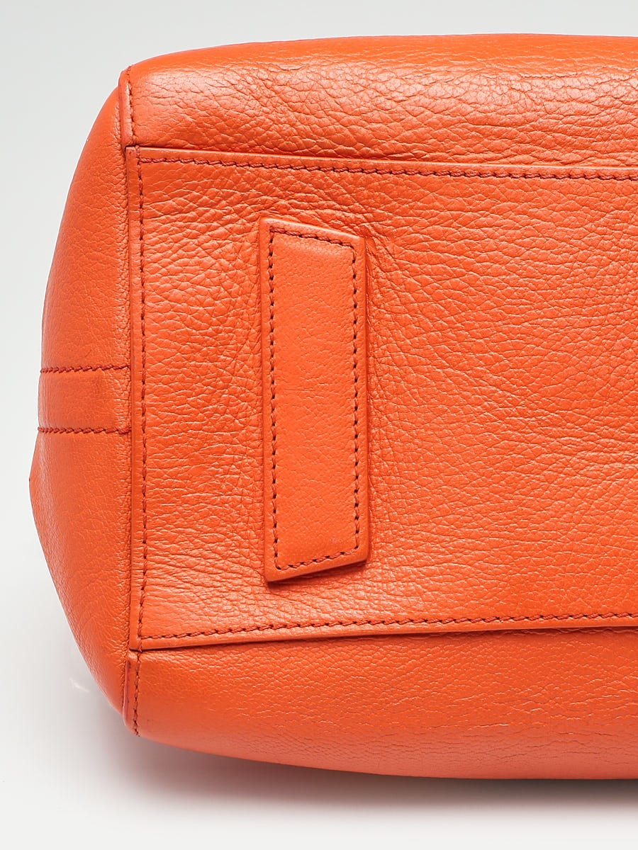 Givenchy Orange Sugar Goatskin Leather Small Antigona Bag
