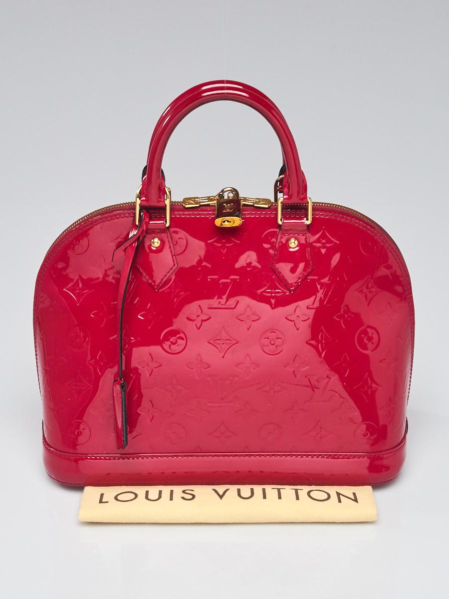 9/10 CONDITION! Louis Vuitton Alma Vernis PM Indian Rose Pink WITH Strap  DUSTBAG