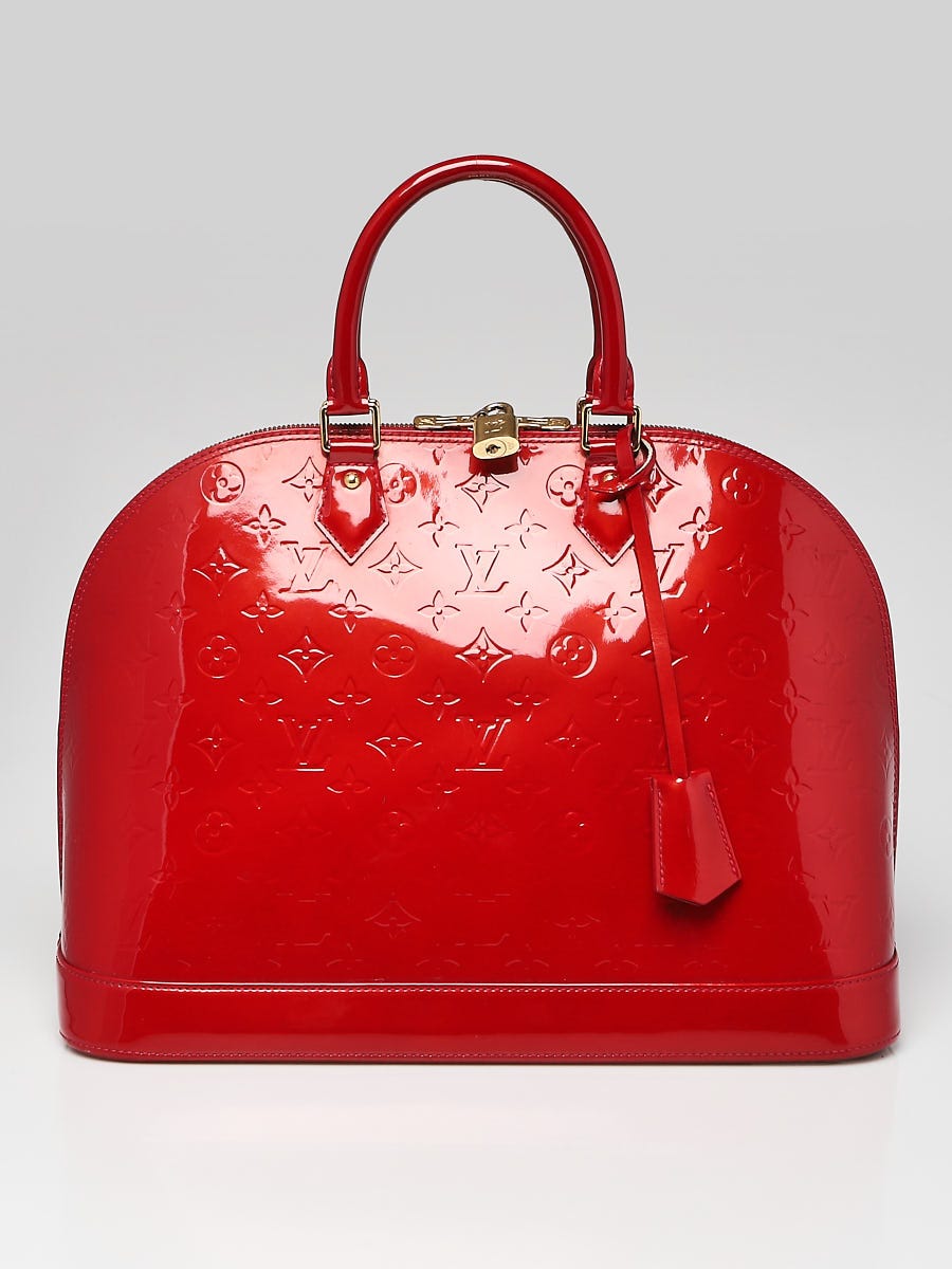 Louis Vuitton Pomme d'Amour Red Monogram Vernis Alma GM Bag