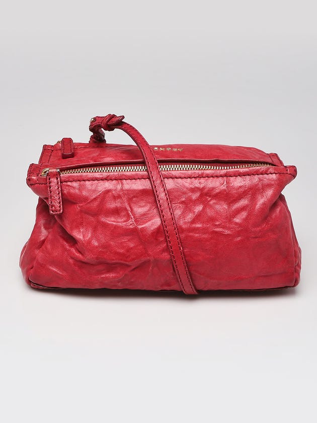 Givenchy Red Pepe Leather Mini Pandora Bag