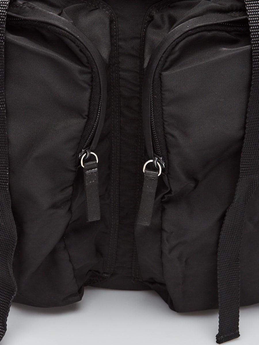 Prada Black Tessuto Nylon Large Backpack Bag V136 | Yoogi's Closet