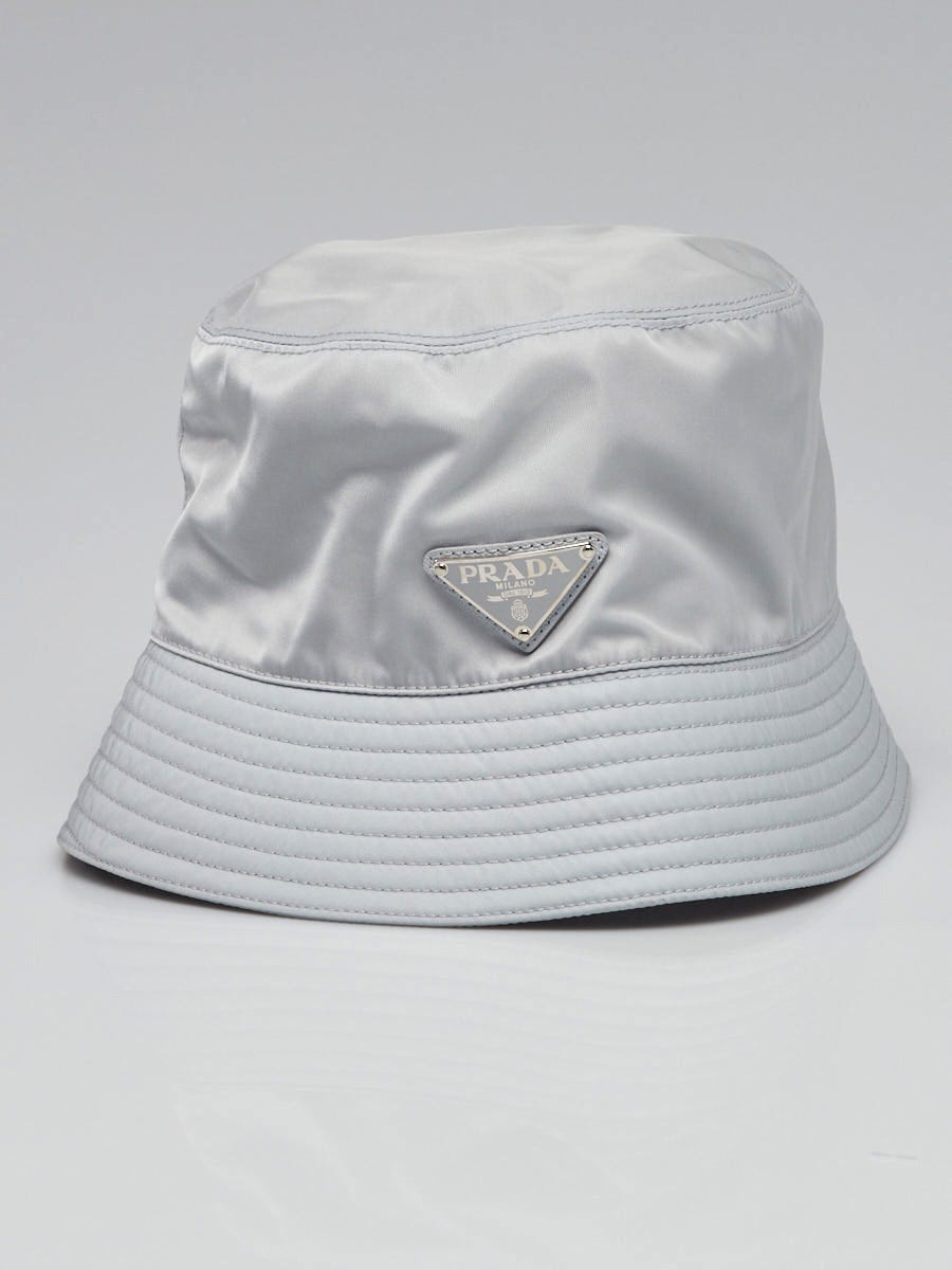 Prada Grey Re-Nylon Bucket Hat Size L - Yoogi's Closet