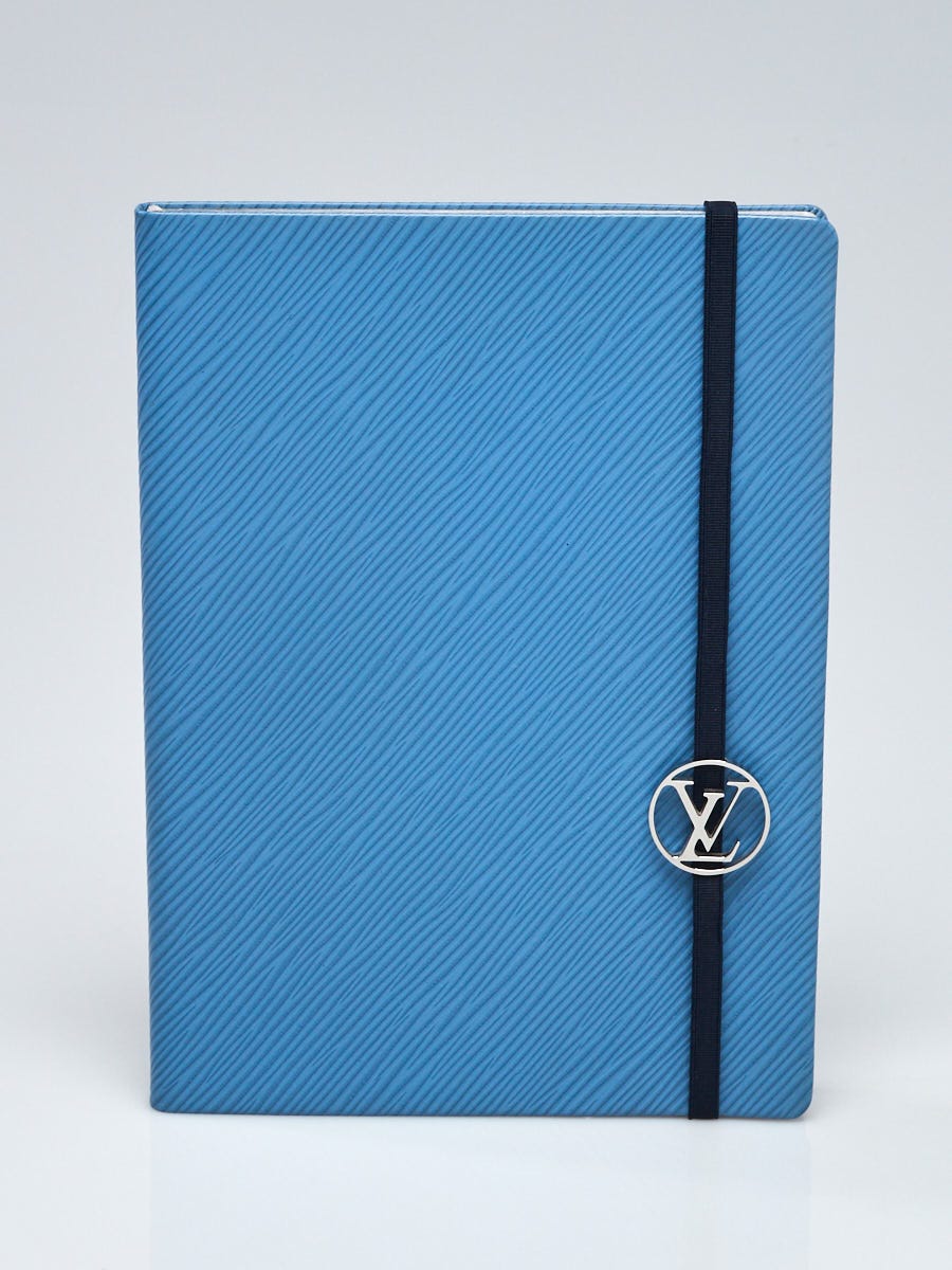 Louis Vuitton Blue Epi Leather Gustave MM Notebook | Yoogi's Closet