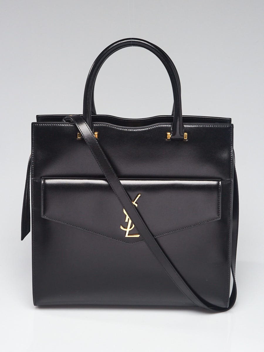 Yves Saint Laurent Black Patent Leather Large Uptown Bag - Yoogi's