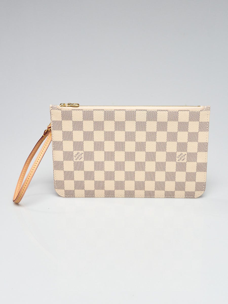 Louis Vuitton Damier Azur Neverfull Pochette Clutch