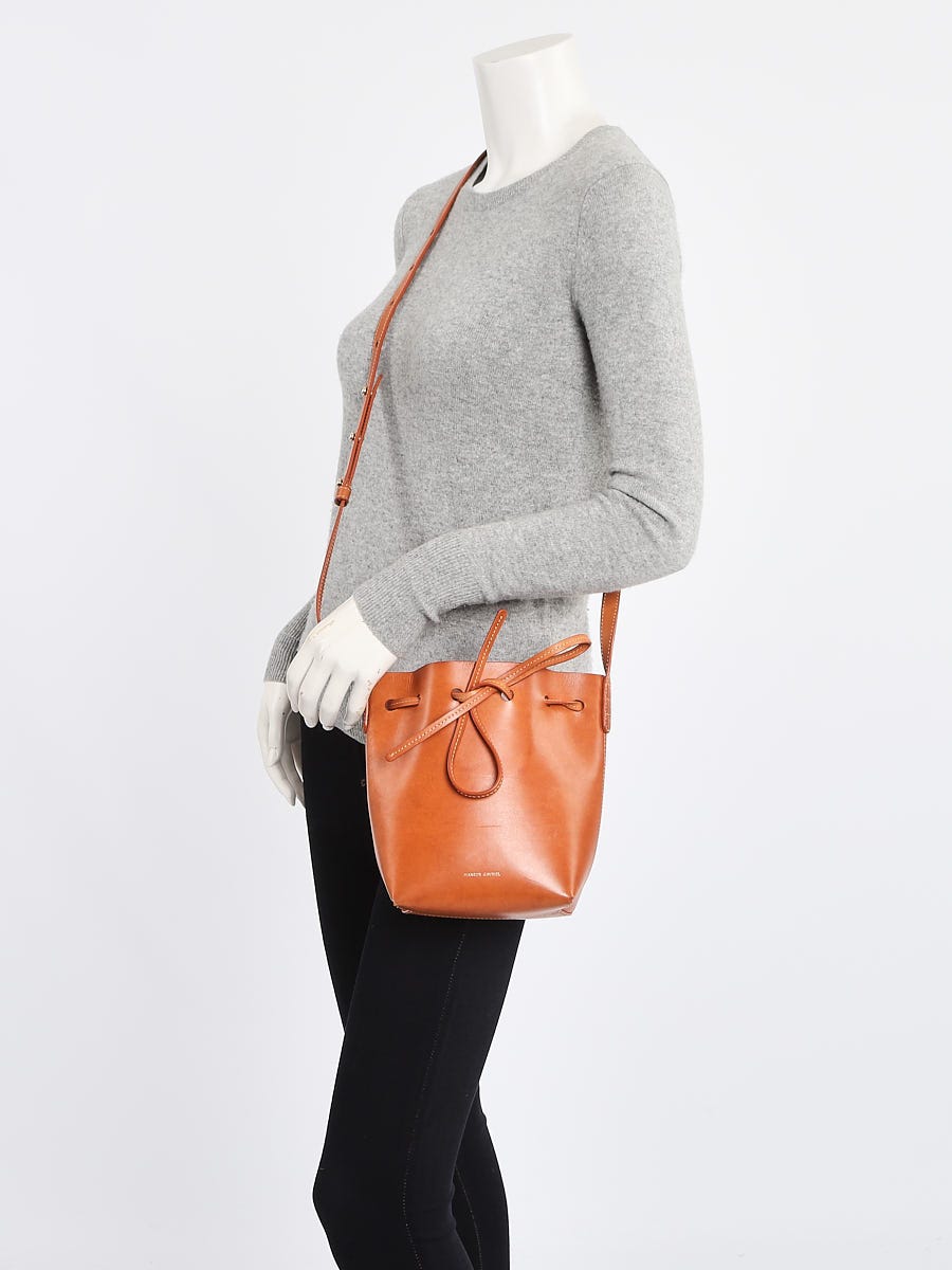 Mansur Gavriel Cammello/Rosa Vegetable Leather Mini Mini Bucket Bag