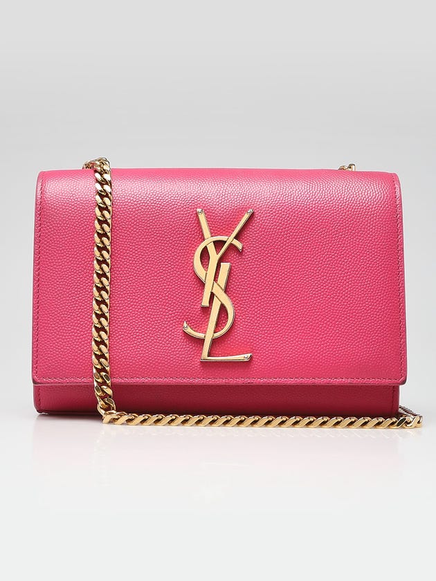 Yves Saint Laurent Pink Pebbled Leather Small Kate Bag