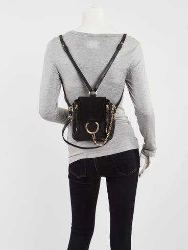 Chlo Women's Faye Mini Leather & Suede Backpack - Black Chlo Women's Faye Mini Leather & Suede Backpack - Black
