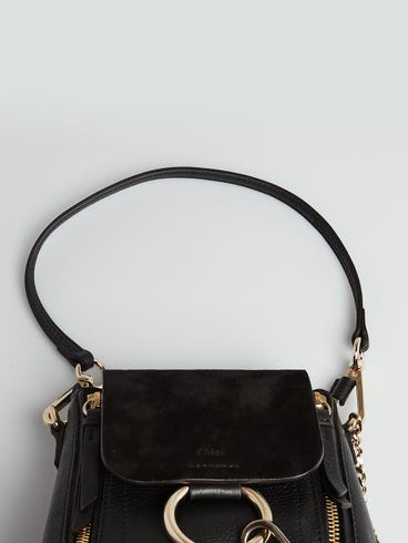 Chloe Black Leather and Suede Mini Faye Backpack | Yoogi's Closet Chloe Black Leather and Suede Mini Faye Backpack | Yoogi's Closet