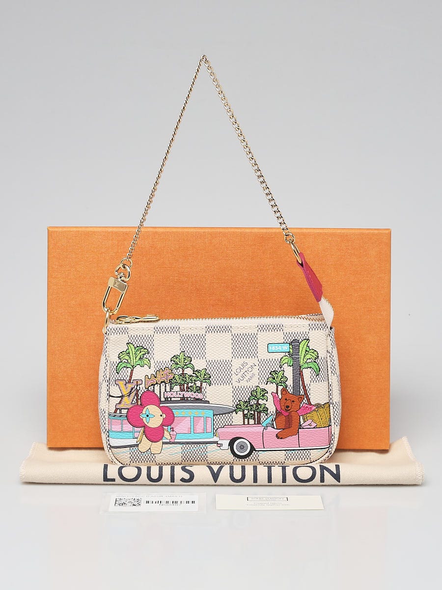 Louis Vuitton Brown, Pattern Print 2021 Damier Ebene Mini Pochette Accessoires
