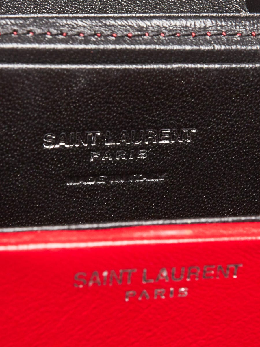 Saint Laurent Paris Leather Lipstick Case - Black