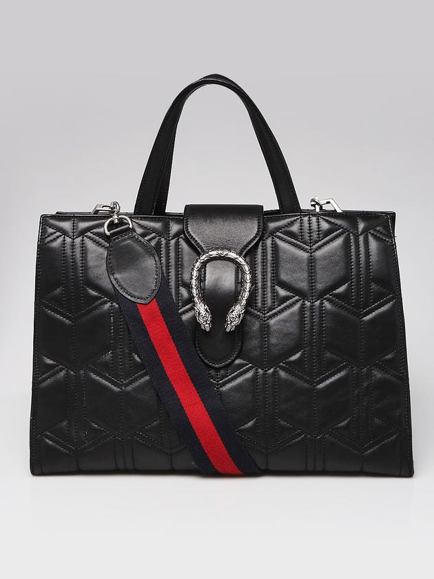 Gucci Black Quilted Leather Dionysus Large Top Handle Bag