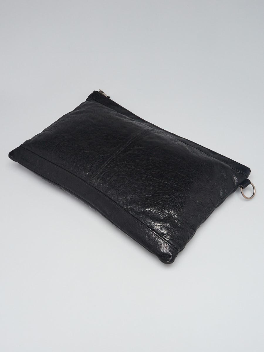 Clare V - Authenticated Clutch Bag - Leather Black for Women, Good Condition