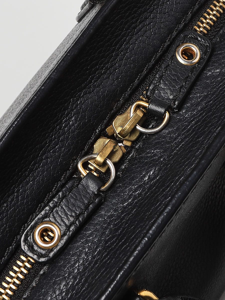 HANGRY&ANGRY バッグ Alexander McQueen Black Pebbled Leather and Snakeskin Mini