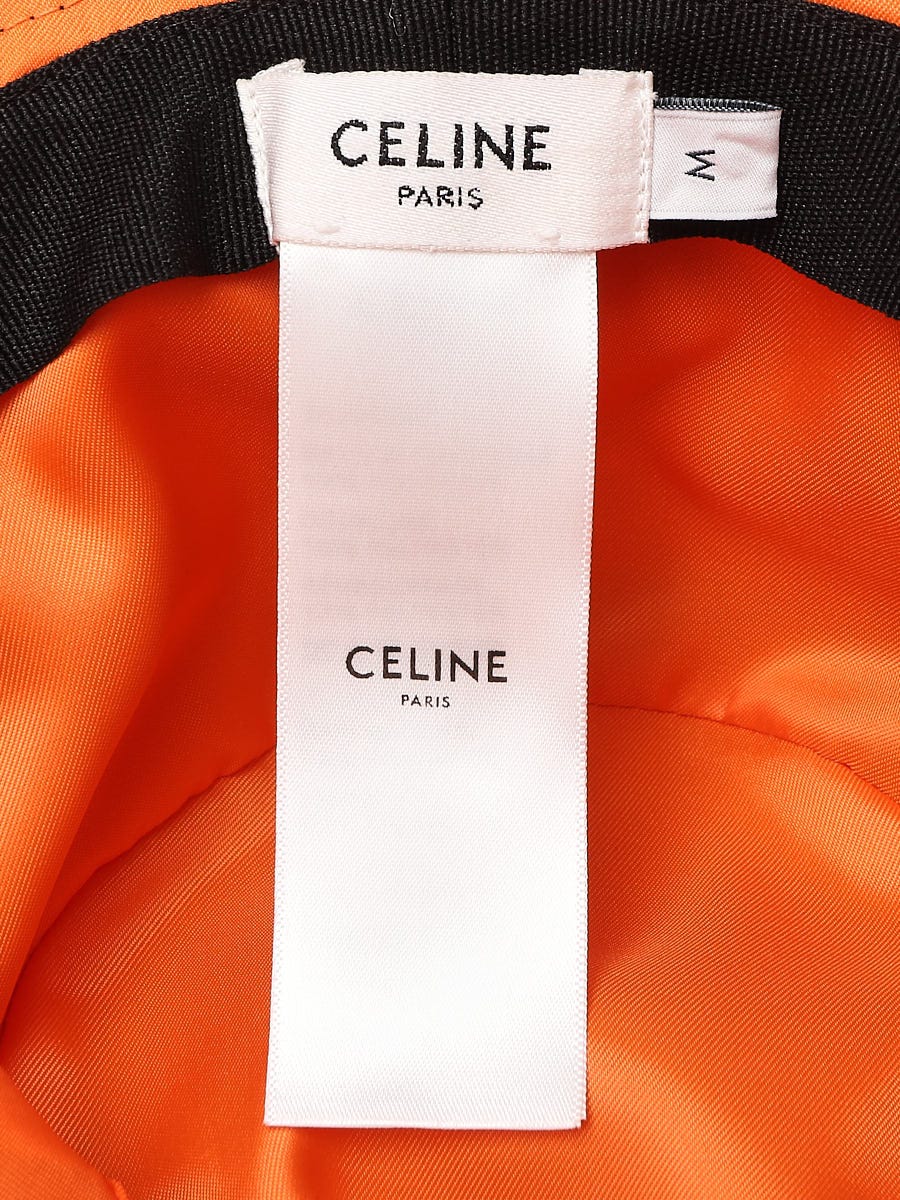 Celine Black Quilted Polyester Logo Bucket Hat Size M  display picture 1