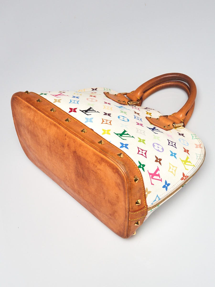 AUTHENTIC Louis Vuitton Alma White Monogram Multicolor PM PREOWNED