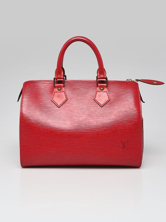 Louis Vuitton Red Epi Leather Speedy 25 Bag