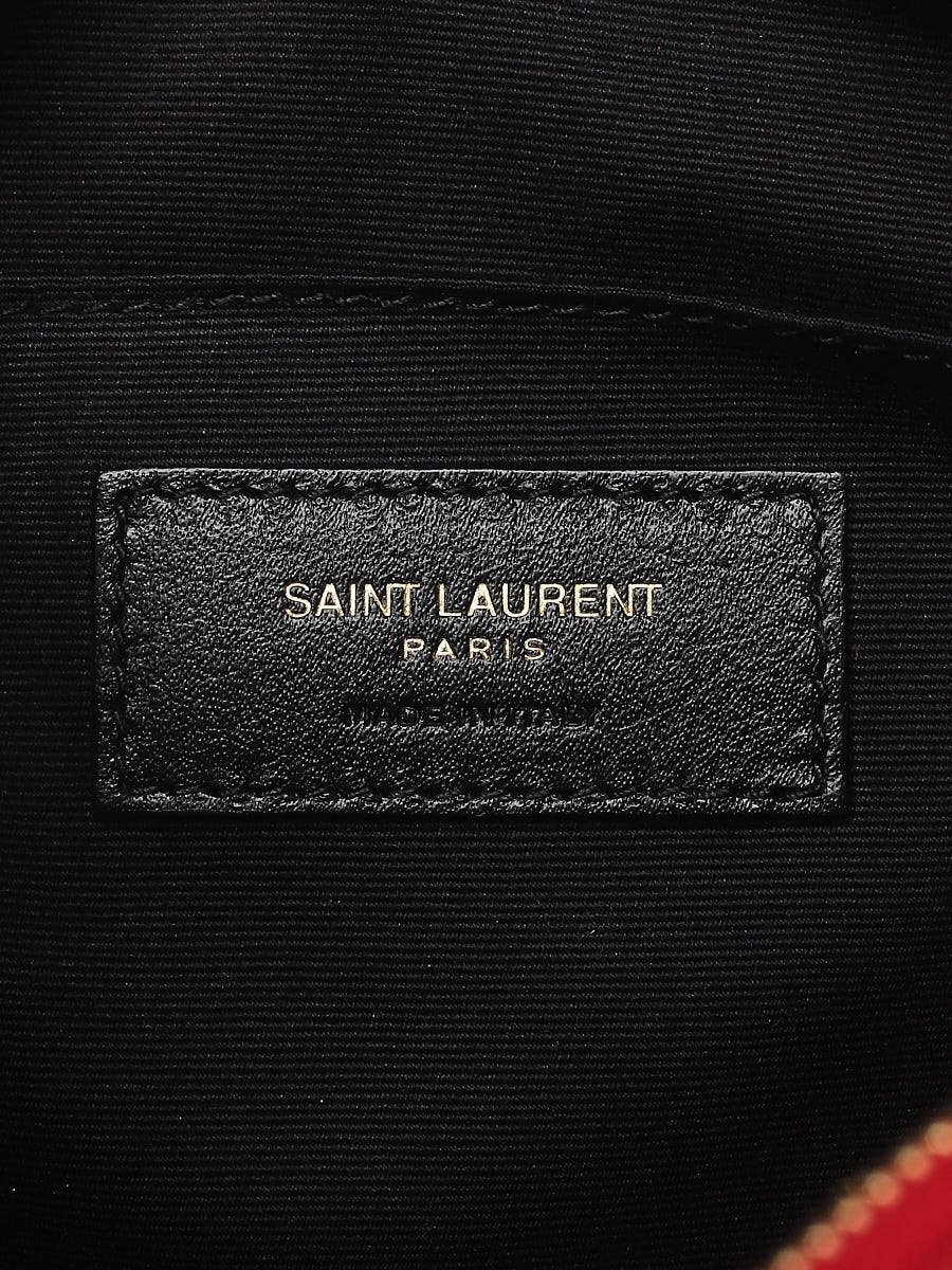 Yves Saint Laurent Red Leather Monogram Lou Belt Bag - Yoogi's Closet