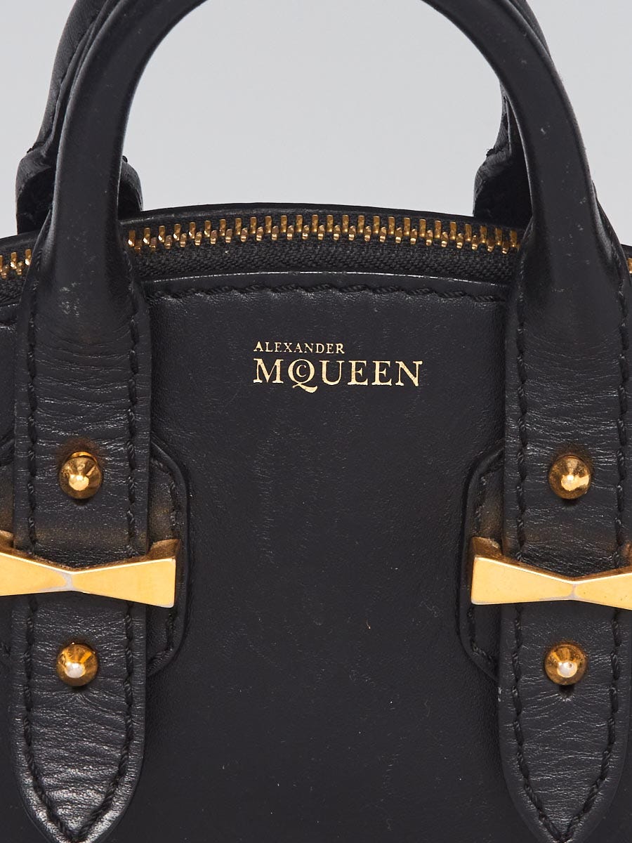 Alexander McQueen Black Leather Mini Legend Crossbody Bag