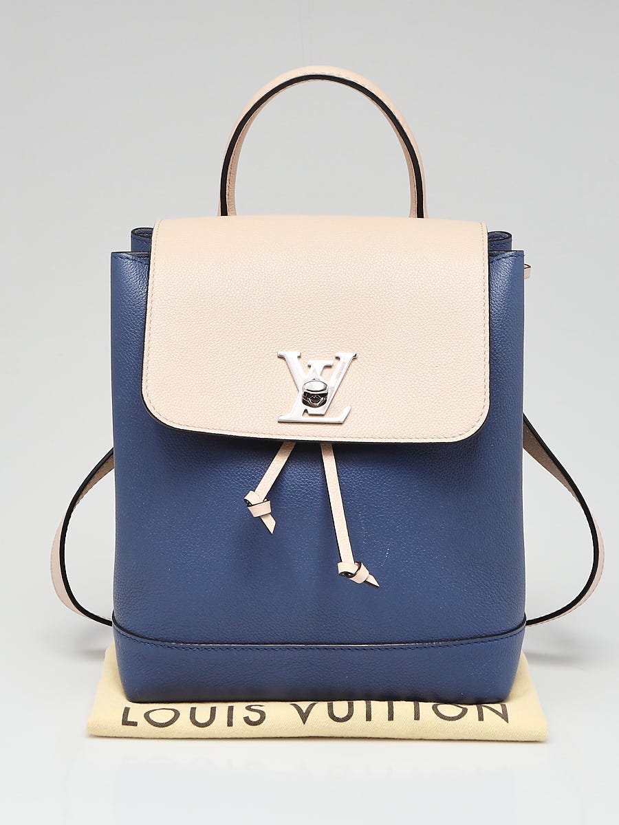 Louis Vuitton Blue/Pink Calfskin Leather Lockme Backpack - Yoogi's