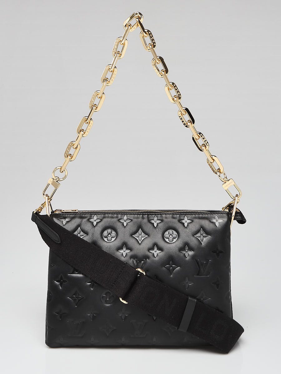 Louis Vuitton Black Monogram Embossed Lambskin Leather Coussin PM Bag -  Yoogi's Closet