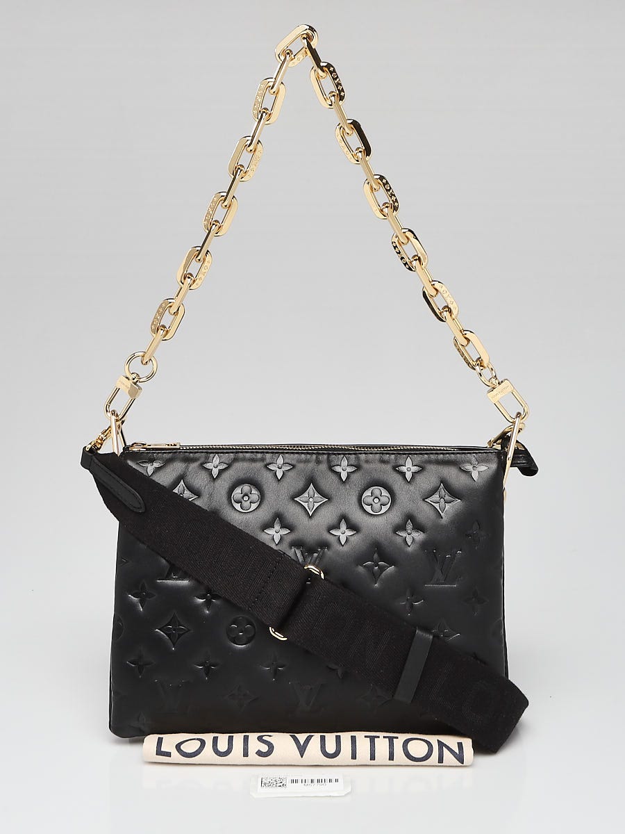 100% AUTHENTIC Louis Vuitton Coussin Shoulder Bag PM Black Leather