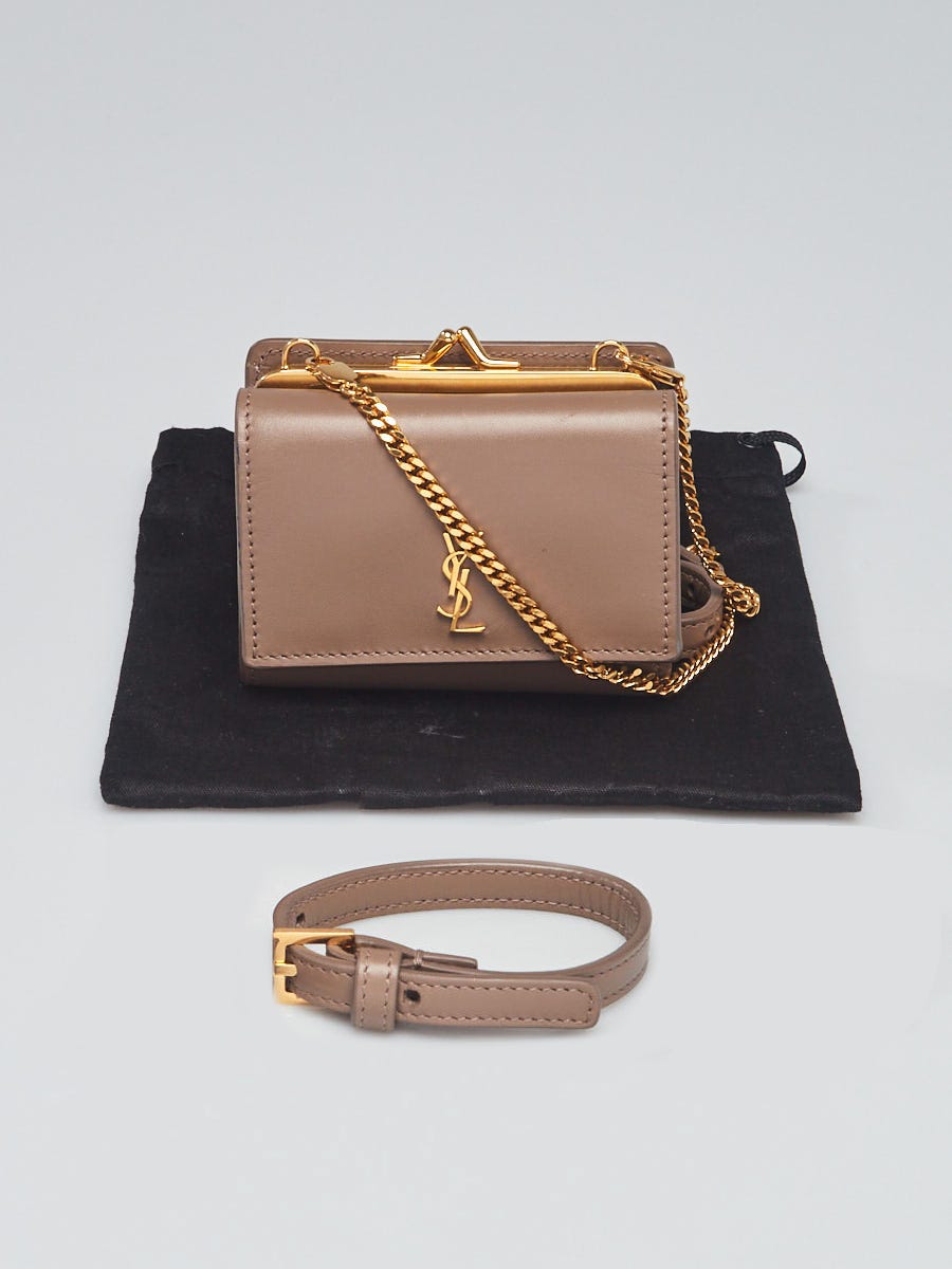 sunset chain wallet in smooth leather