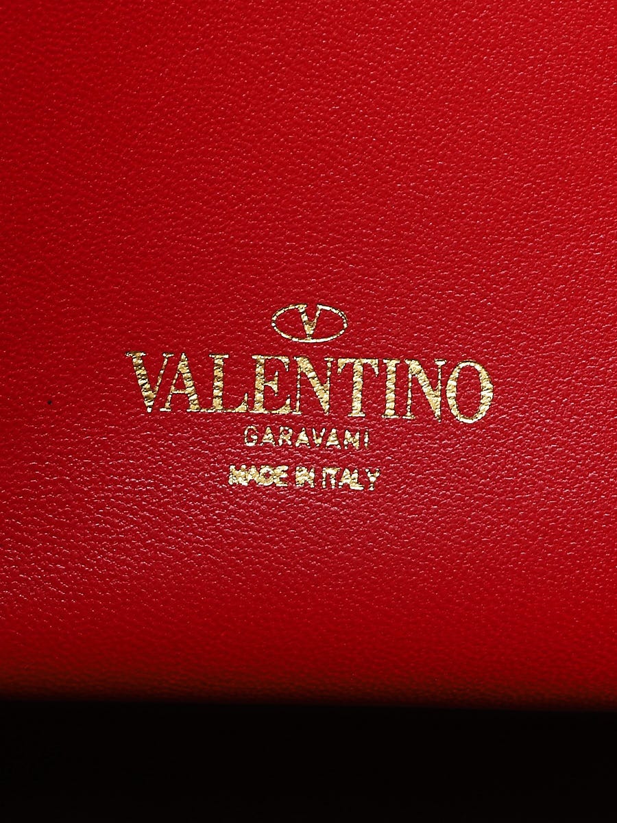 Valentino Black Leather VLogo Escape Medium Tote Bag - Yoogi's Closet