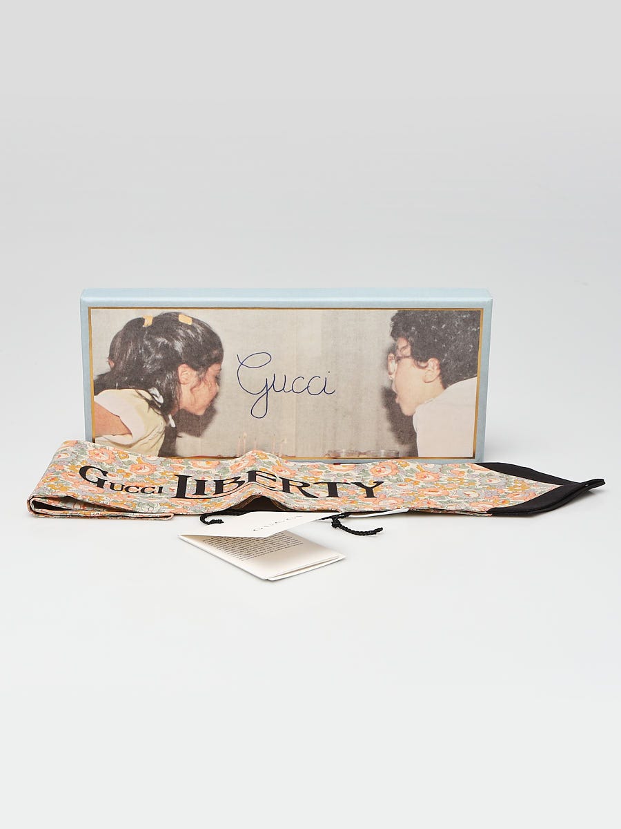 Gucci x Liberty Floral Print Silk Wide Twilly Neck Bow Scarf