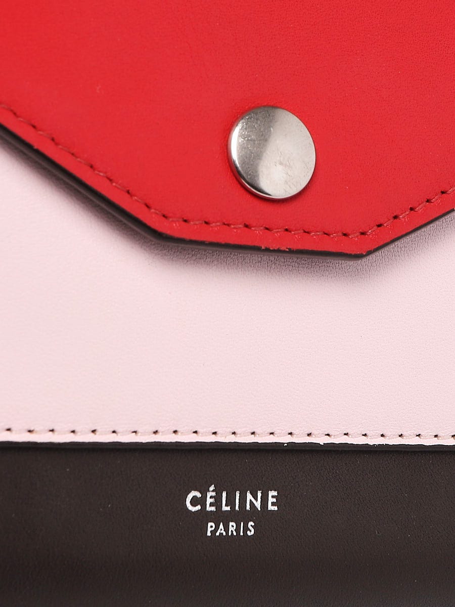 CELINE Smooth Calfskin Pocket Tri-Fold Multifunction Envelope Flap