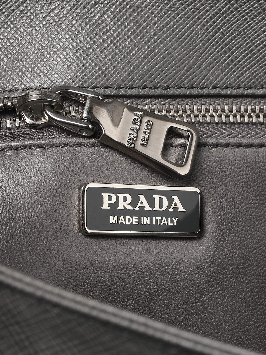 Prada Saffiano Baiade Leather Chain Shoulder Bag