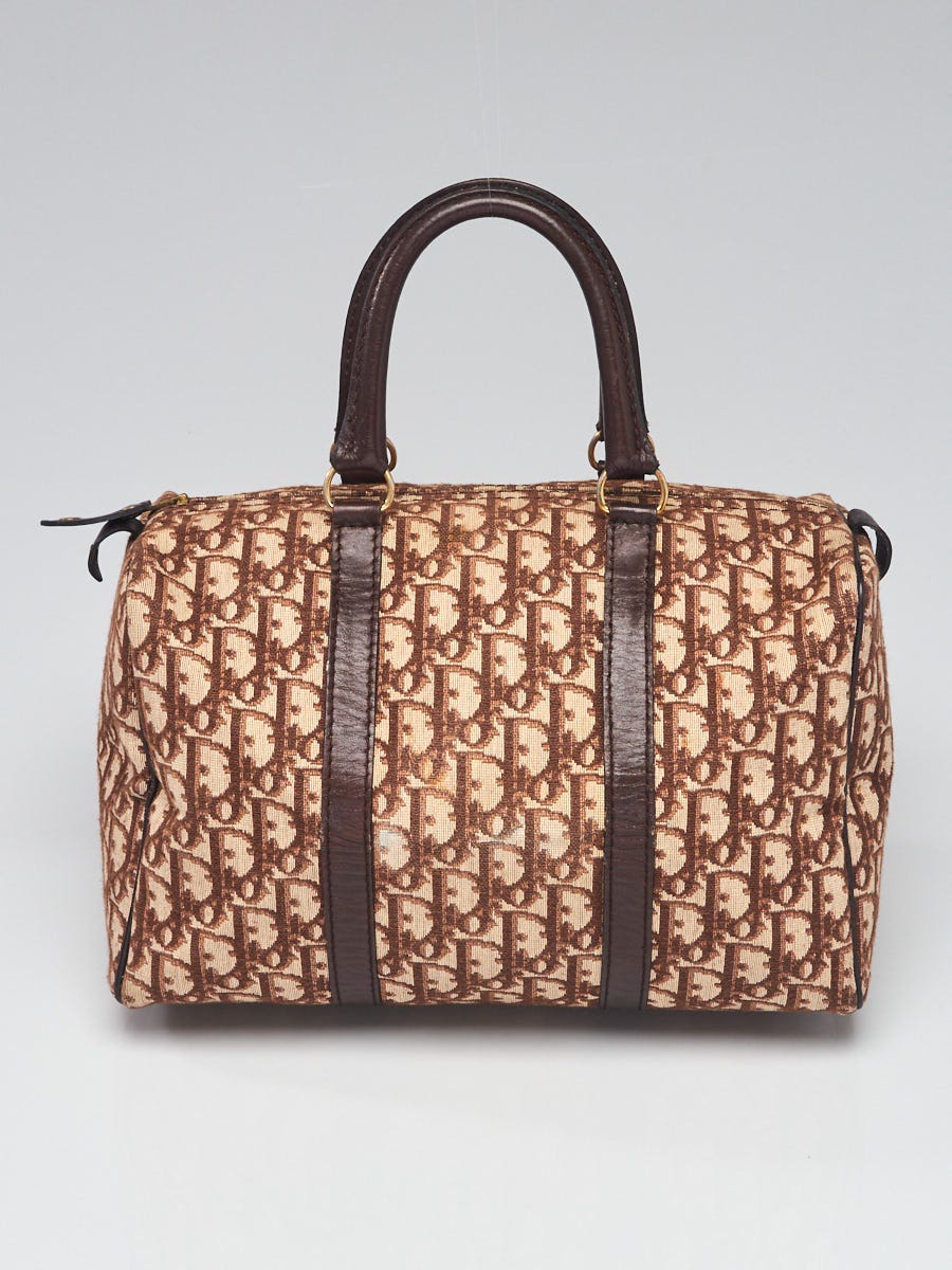 Christian Dior Brown Oblique Canvas Boston Bag | Yoogi's Closet