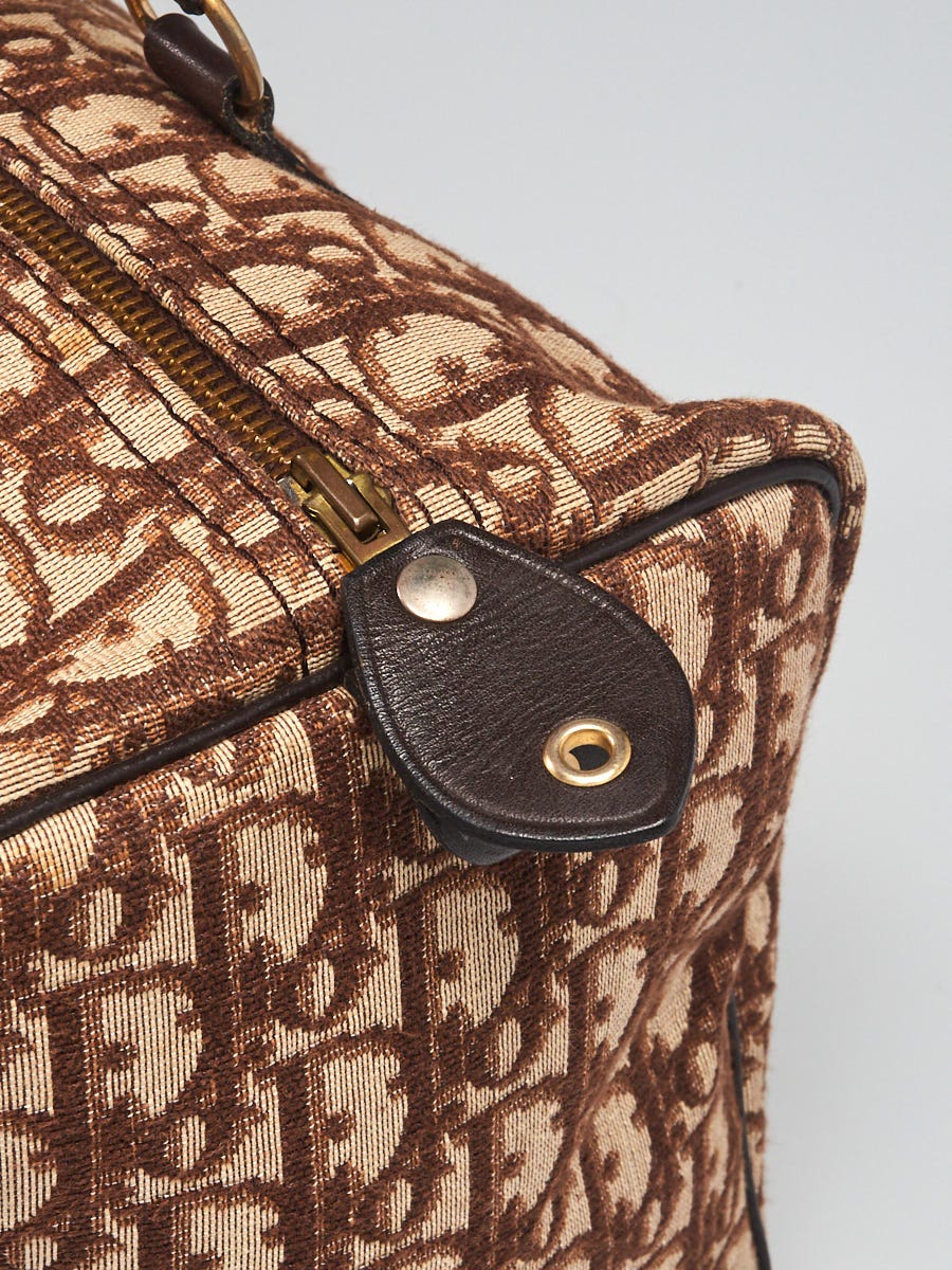 Christian Dior Brown Oblique Canvas Boston Bag | Yoogi's Closet