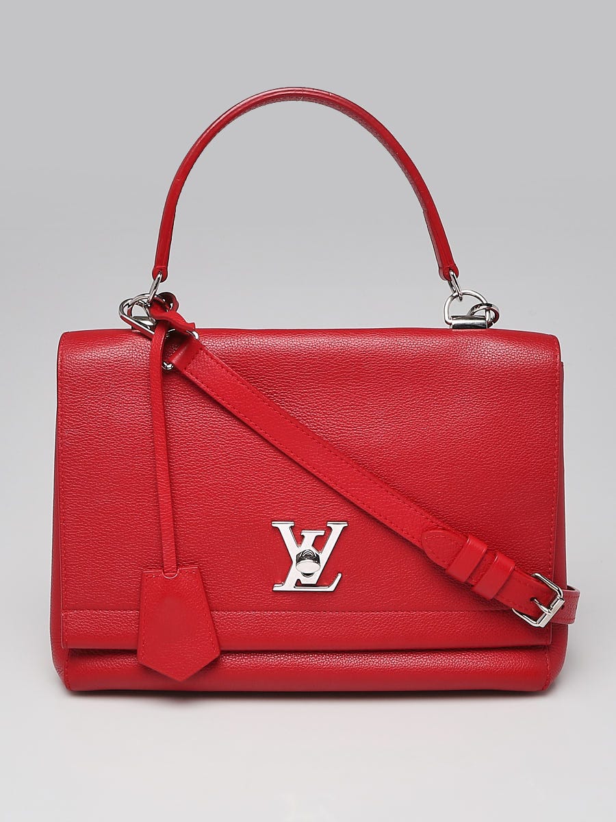Louis Vuitton Rubis Calfskin Leather Lockme Backpack Bag - Yoogi's Closet