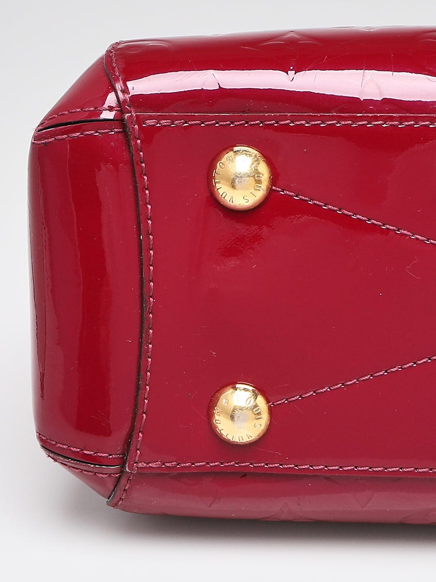 Louis Vuitton Monogram Vernis Magenta Alma PM bag + matching strap