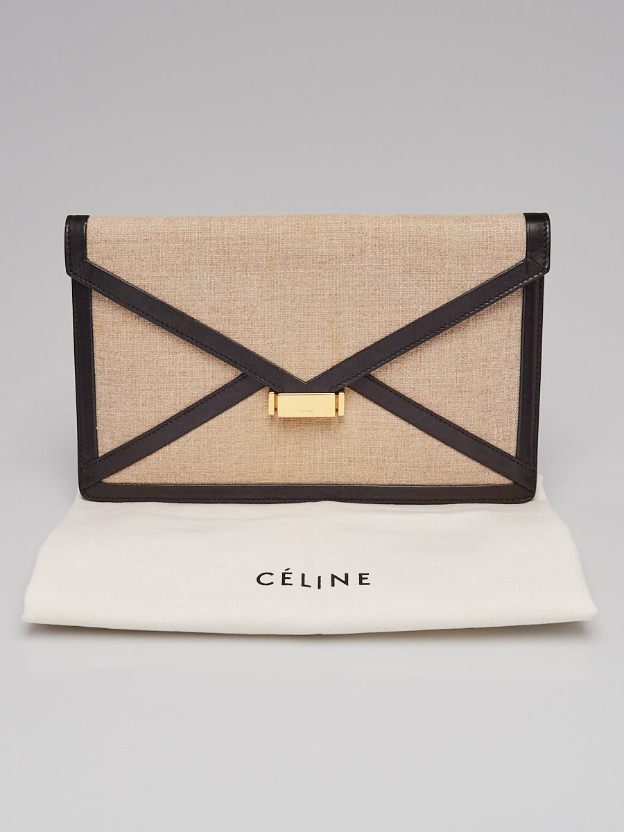 Celine - Authenticated Pocket Clutch Bag - Leather Black for Women, Very Good Condition