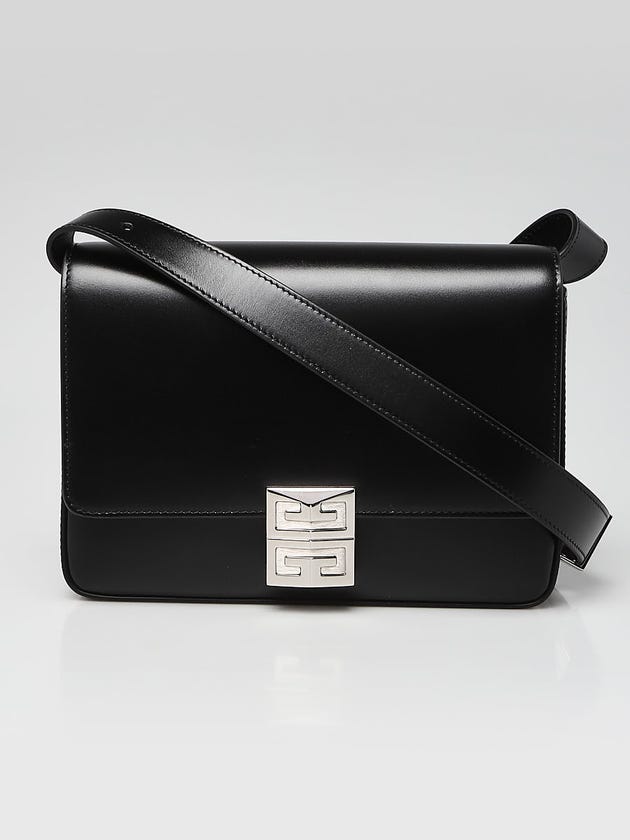 Givenchy Black Smooth Leather 4G Crossbody Bag