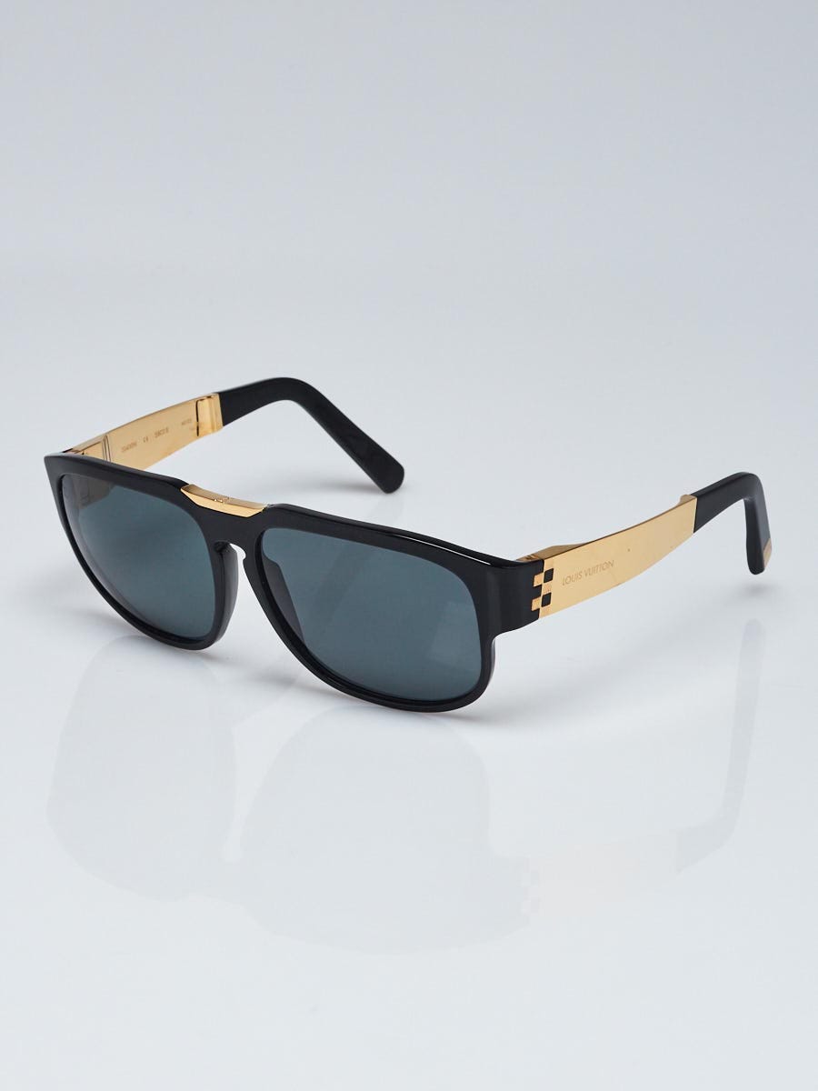 Louis Vuitton Black Acetate Goldtone Sunglasses Z0430W - Yoogi's Closet