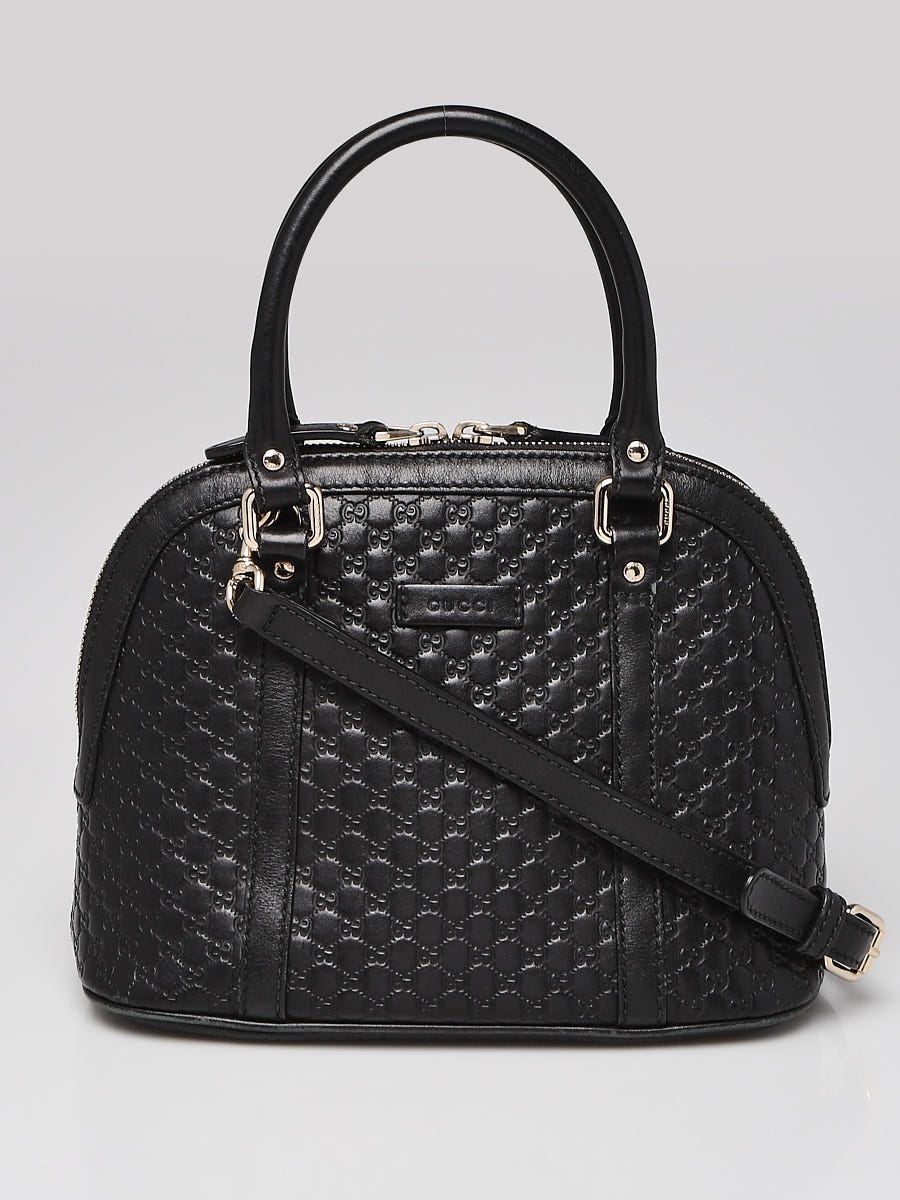 Gucci Black Micro Guccissima Leather Mini Dome Crossbody Bag - Yoogi's  Closet