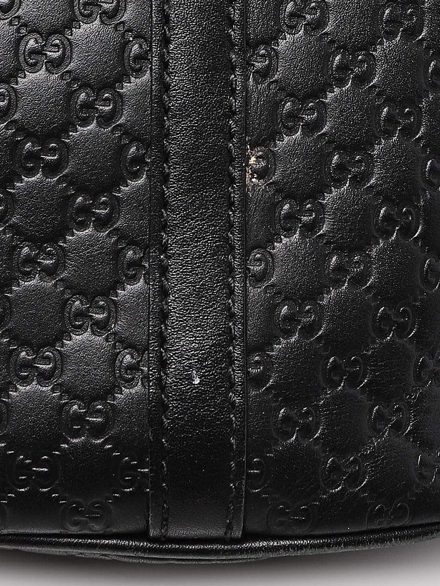 Gucci Black Guccissima Leather Mini Dome Crossbody Bag - Yoogi's Closet