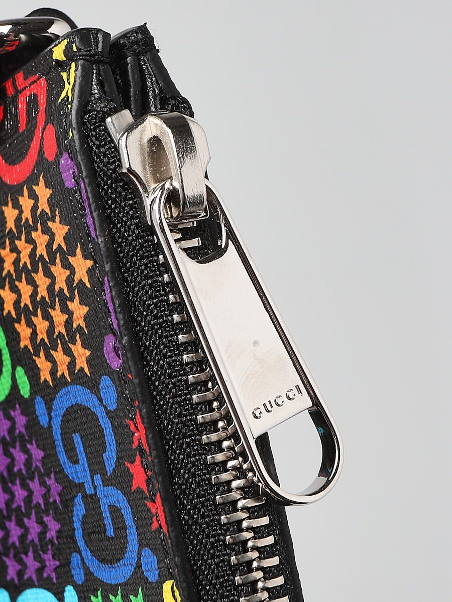Gucci★素敵！Unisex Supreme GG Psychedelic Wristlet Gucci Multicolour GG Supreme Psychedelic Zip Wristlet Pouch