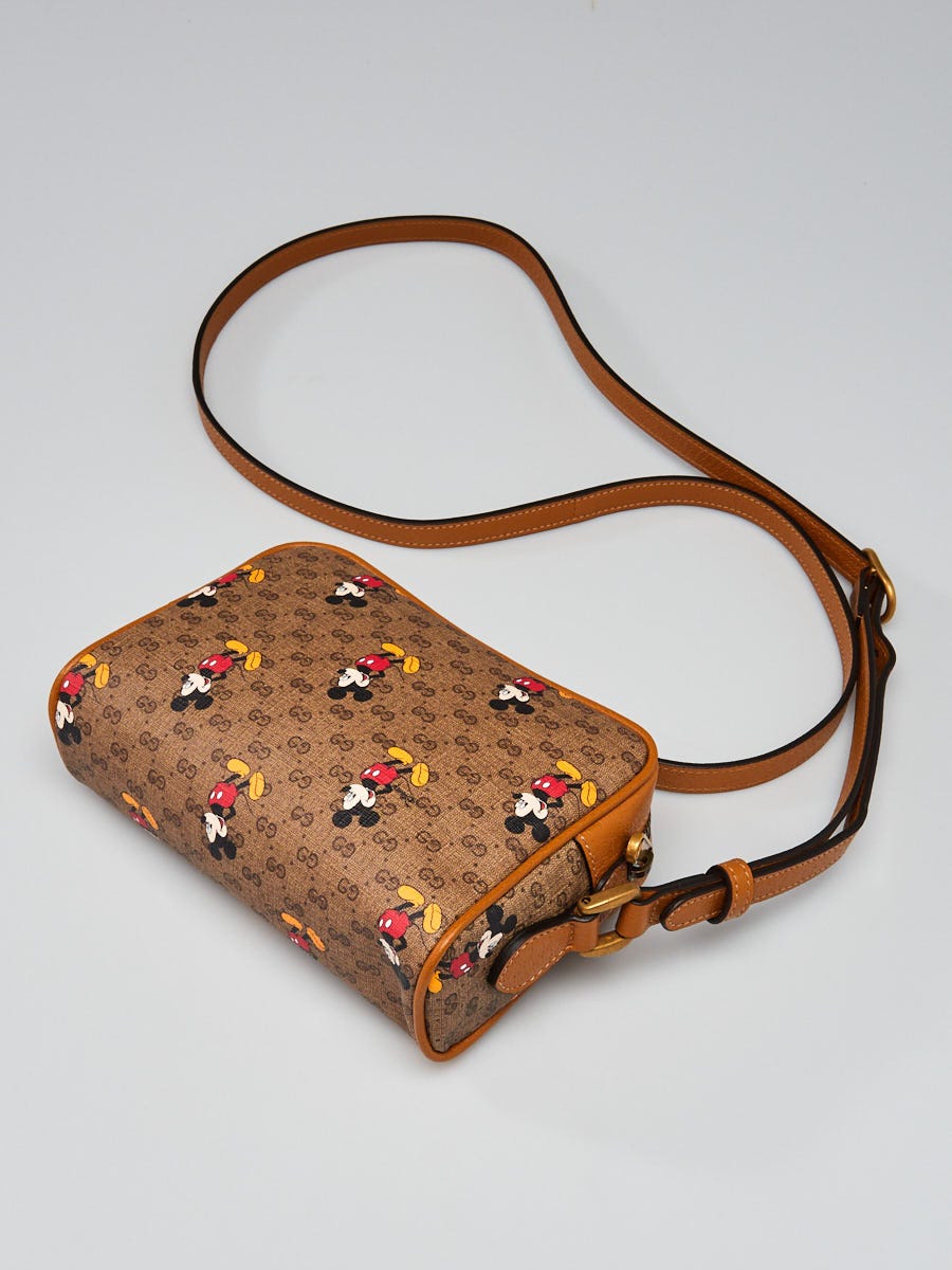Gucci X Disney Brown GG Coated Canvas Mickey Mouse Mini Crossbody Bag -  Yoogi's Closet