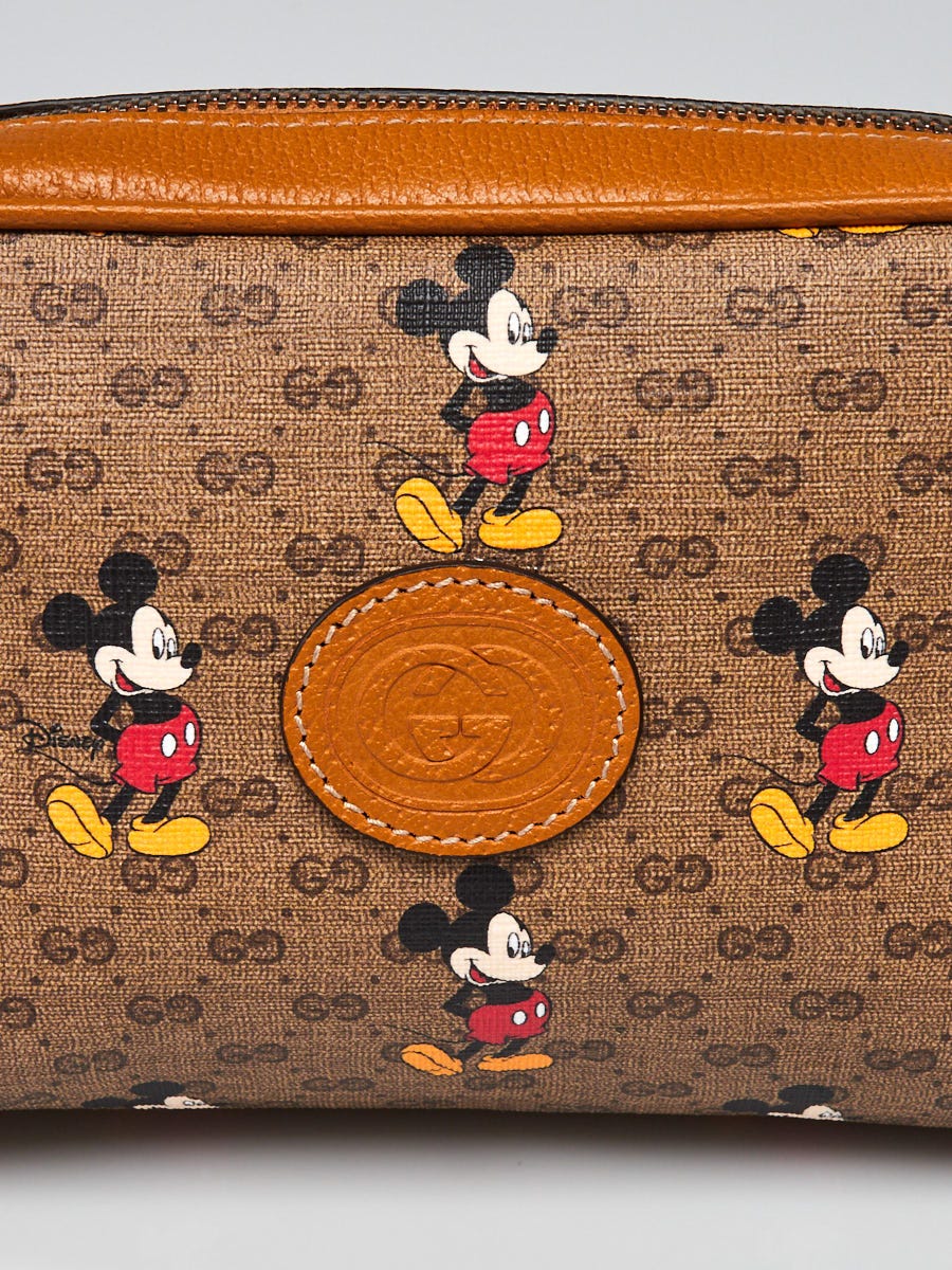 Gucci X Disney Brown GG Coated Canvas Mickey Mouse Mini Crossbody Bag -  Yoogi's Closet
