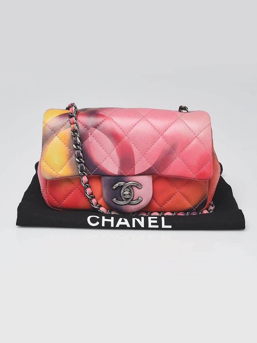 Chanel Pink Multicolor Quilted Lambskin Leather Flower Power Extra Mini  Flap Bag - Yoogi's Closet